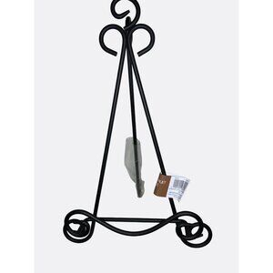 Black Decorative Metal Easel 14 Inch Display Stand For Plates Art Books